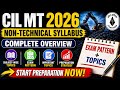 🔥 CIL MT 2026 Non Tech Syllabus 🔥 GK + Reasoning + Maths + English
