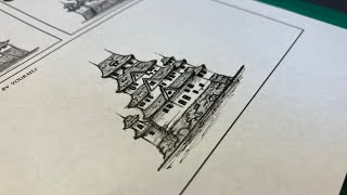 Draw Himeji Castle Step by Step 🏯 | Pencil to Fineliner | Stylised Japanese Castle Tutorial