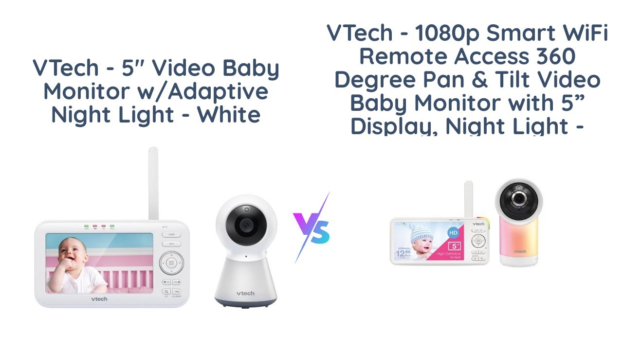 VTech 2 Camera 1080p Smart WiFi Remote Access 360 Degree
