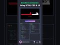 💀 Deadline Animation Using HTML CSS &amp; JS 😍  #htmlcss #programming #animation #linux #coding