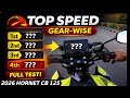 Top Speed Reveal 🔥 2026 Honda CB125 Hornet | Gear wise 1st to 5th Speed