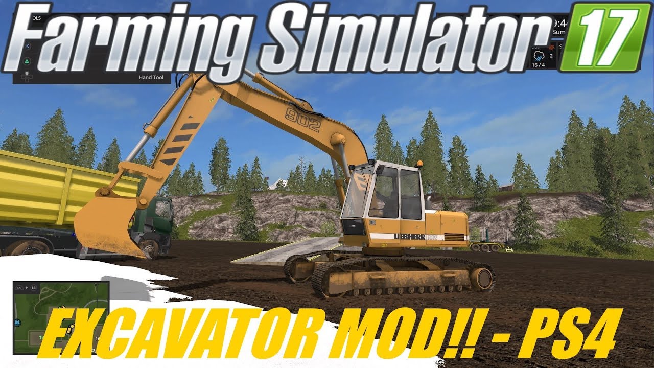 EXCAVATOR MOD! FARMING SIMULATOR 17 PS4 YouTube