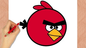 How To Draw Angry Bird Red (Step By Step)