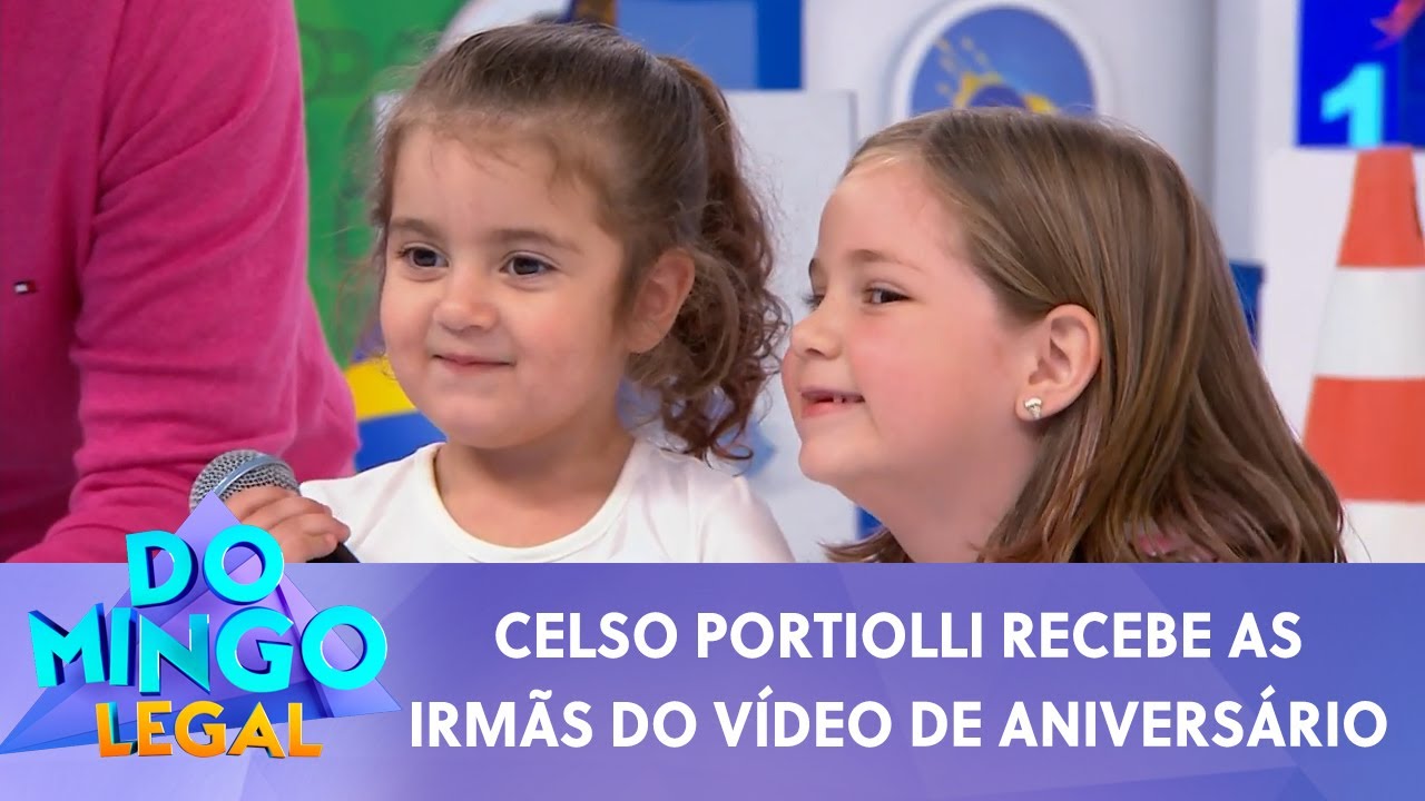 Celso Portiolli recebe com exclusividade as irmãs do vídeo de aniversário | Domingo Legal (25/10/20)