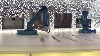 Fully automated robot bartenders.