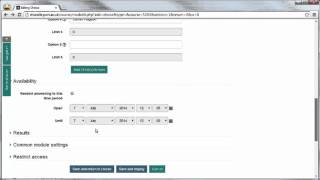 Creating a Moodle Choice Activity