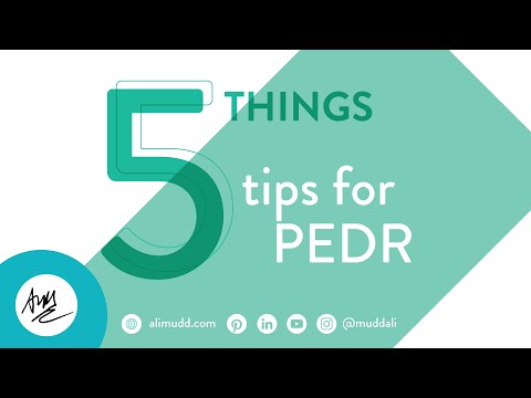 5 things - Tips for PEDR