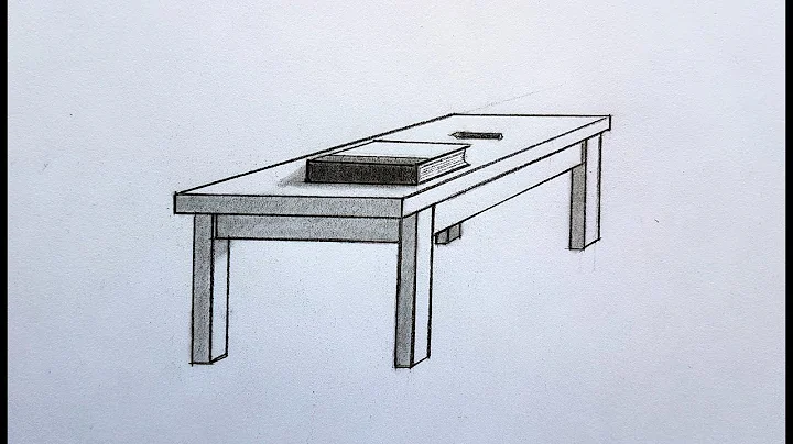 How to draw a table in one point perspective step by step for beginners