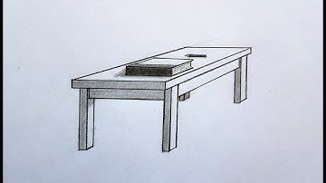 How to draw a table in one point perspective step by step for beginners
