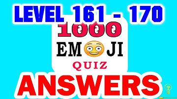 1000 Emoji Quiz Level 161 - 170 - All Answers - Walkthrough ( By DINS )