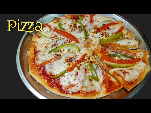 कढ़ाई में पिज़्ज़ा बनाने का आसान तरीका | Pizza Without Oven | Pizza at Home | Pizza Banane Ka Tarika | Nitya Kitchen