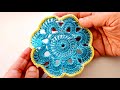 كروشيه قواعد اكواب عديدة في اقل وقت ببواقي خيوط لمحبات المشارع / كوستر كروشي 🌼Crochet Flower Coaster