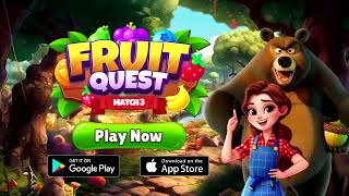 Fruit Quest Match 3 Game V2 Landscape Bear Update screenshot 4