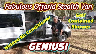 This Conversion Van Has It All/Hidden Air Conditioner/Self Contained Shower And More!