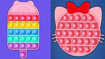 Realistic Pop It! Satisfying and relaxing ASMR slicing video