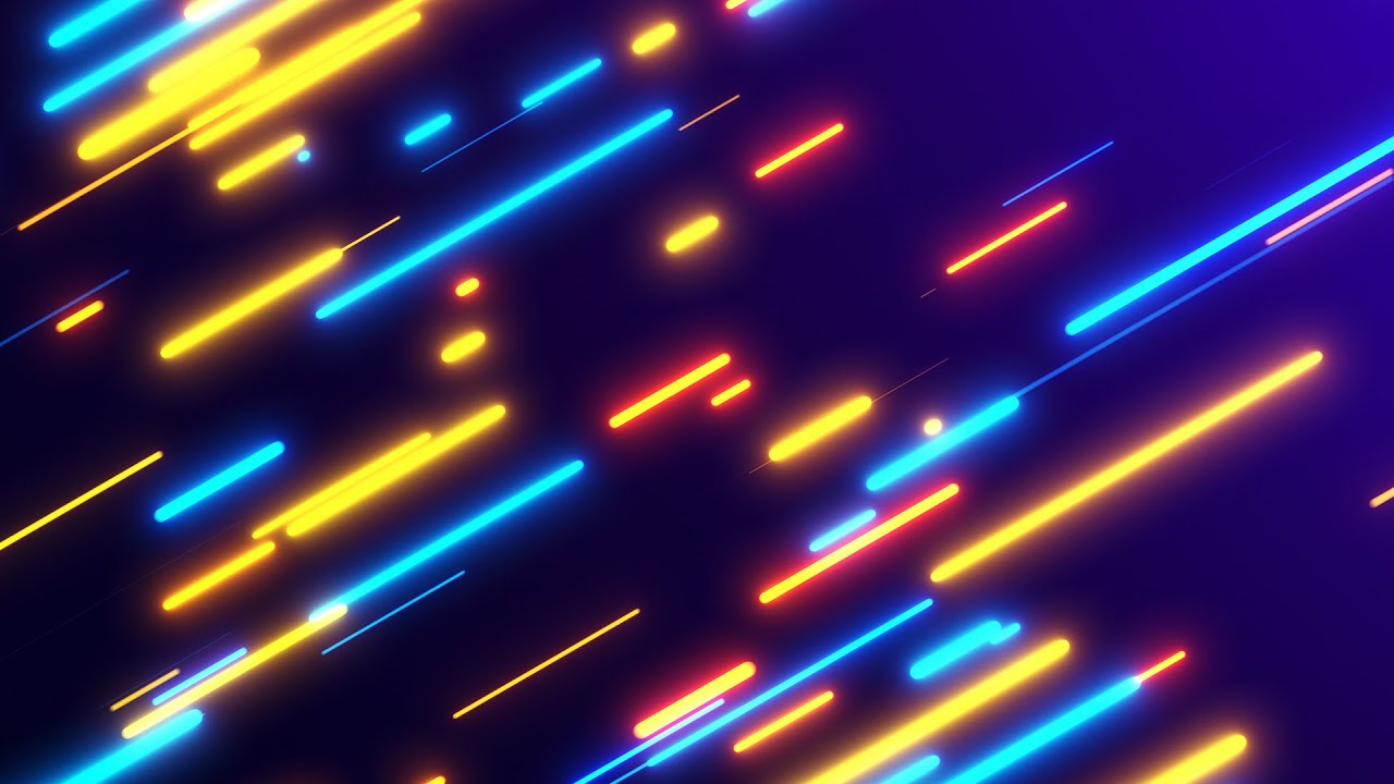 Rounded Neon Yellow and Blue lines Background video Footage