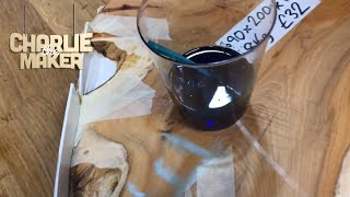 MAKING A SMALL COFFEE TABLE WITH RESIN INLAY