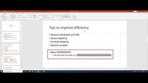 VBA 5 - Tips to Improve VBA Efficiency