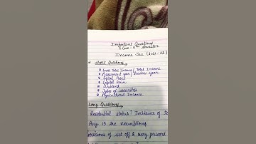 Bcom 5th sem income tax Most important questions .2021-2022 must see