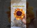 My First Crochet Flower 🌻 | Beginner Crochet Success ✨ #diy #crochet #crochetflower #shortsfeed