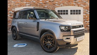 2021 21 LAND ROVER DEFENDER 110 P300 S IN EIGER GREY METALLIC WITH BLACK LEATHER INTERIOR