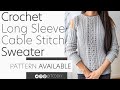 Long Sleeve Cable Stitch Cold Shoulder Sweater | Pattern & Tutorial DIY