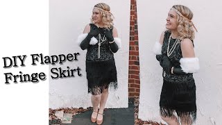 DIY Super Easy 1920's Flapper Fringe Skirt ||  Thrift Flip