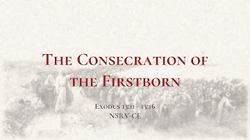 The Consecration of the Firstborn - Holy Bible, Exodus 13:11-13:16