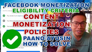 FB 2024 : How to Solve Content Monetization Issue / Paano ma check ang Content Monetization Policies