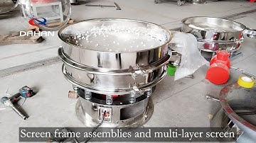 Rubber particle vibrating screen