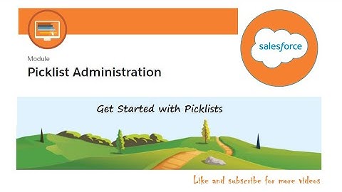 Get Started with Picklists