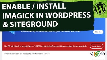 How to Enable / Install Imagick in WordPress using Siteground Hosting | PHP Extension | Fix