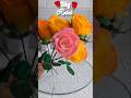 Diy rose flowers 🧡🩷 || #shorts #viral #youtubeshorts #craftideas #handmade#artandcraft