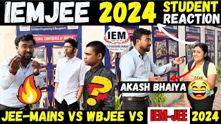 IEMJEE 2024: Student Reaction🔥 | Paper Pattern | College Review | JEE-Mains vs WBJEE vs IEMJEE 2024🔥