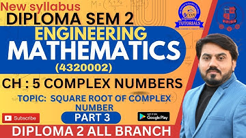 COMPLEX NUMBER SEM 2 ENGINEERING MATHEMATICS || PART 3 || CH 5 COMPLEX NUMBER MIMP EXAMPLE#gtu