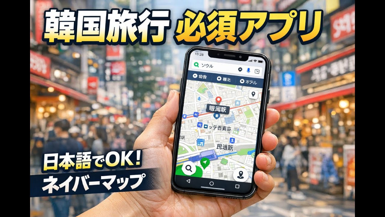 韓国旅行で迷わない！ネイバーマップ完全攻略 (日本語検索・LINE共有)
