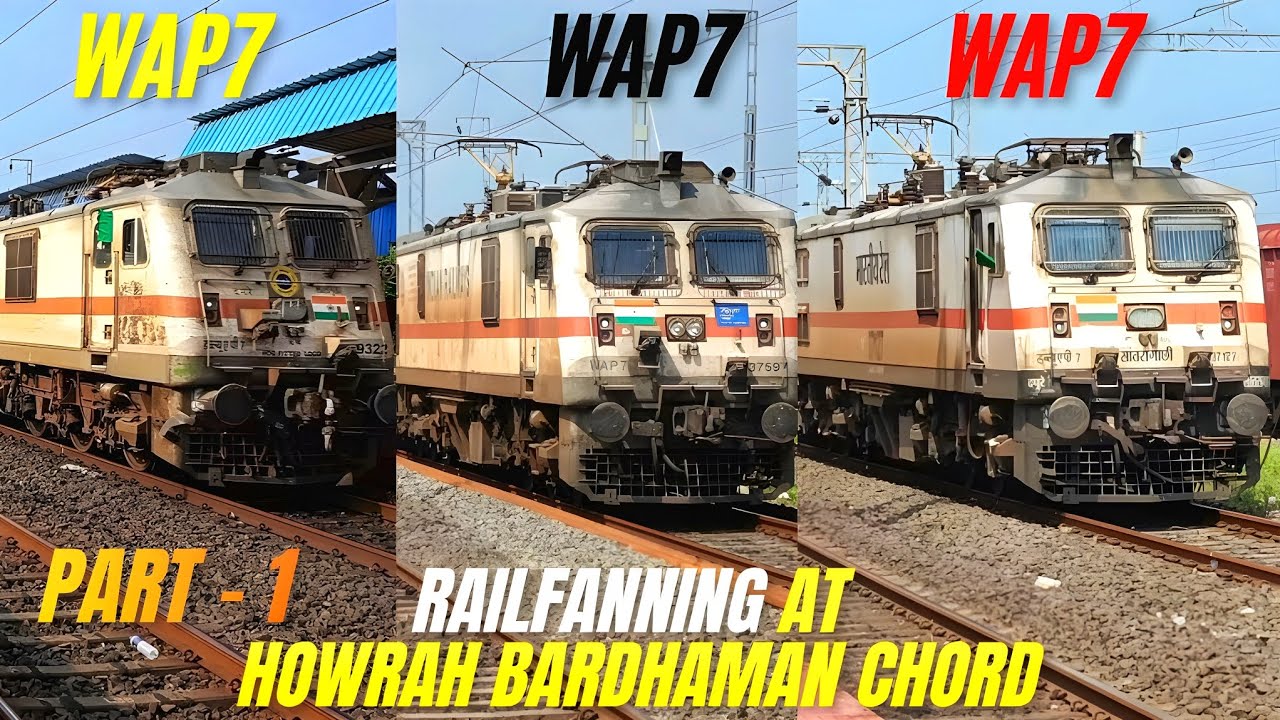 Incredible WAP-7 Action on the Busy Howrah–Bardhaman Chord Line | High-Speed Railfanning Part-1 