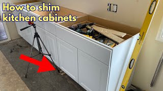 How to shim kitchen cabinets
