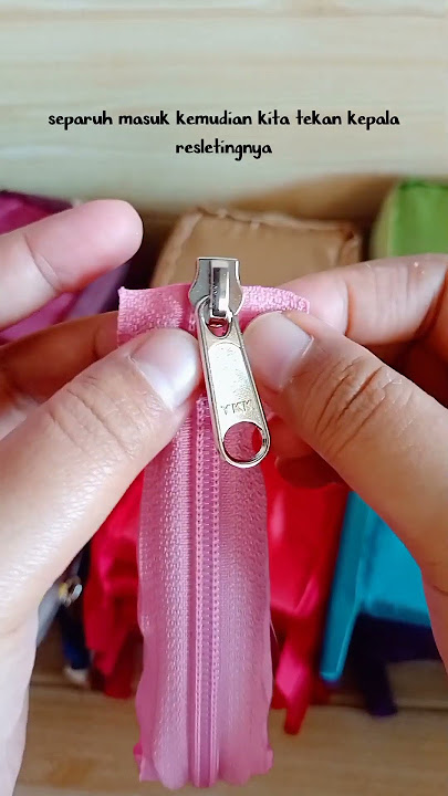 Cara pasang zipper head (kepala resleting) untuk furing/inner tas & dompet rajut.