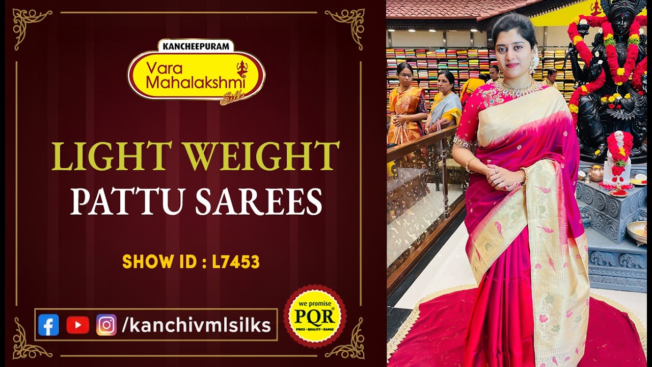 Light Weight Pattu Sarees | WhatsApp Number 89 0001 0002 | Kancheepuram Varamahalakshmi Silks LIVE