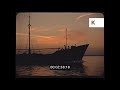 1960s, Trade Ships At Dawn, Sunrise, 35mm