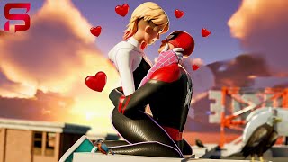 SpiderGwen & SpiderMan's KISS of ETERNAL LOVE.. Fortnite Chapter 4