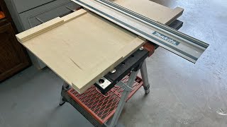 Budget solutions for ripping and cross cutting with a track saw.