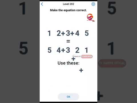 EASY GAME LEVEL 202 Make The Equation Correct