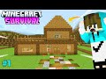 Minecraft PE Survival Series Ep 1 in 1.21 🔥 | Made Wooden House 🙂