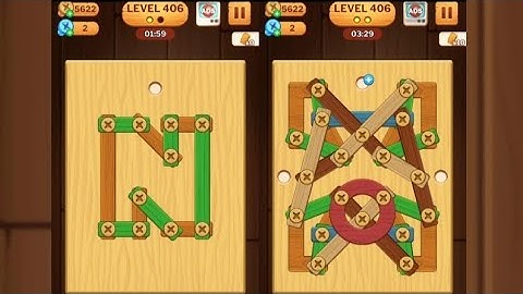 Screw Puzzle: Wood Nut & Bolt - Level 406