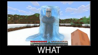 Minecraft wait what meme - Realistic Frozen Villager in Minecraft