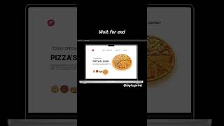 pizza website animation /smart animation|pizza landing page animation #animation#figma#Logicsprint Update