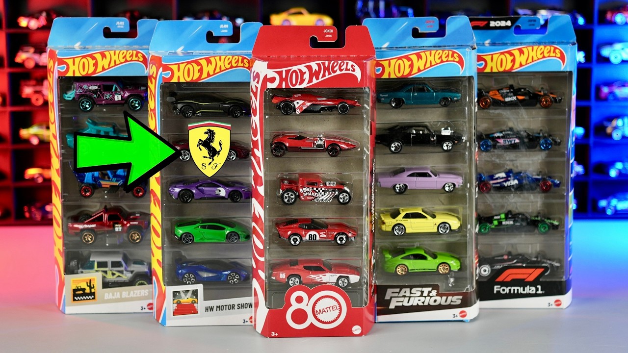 Unboxing Hot Wheels 5 Packs - YouTube