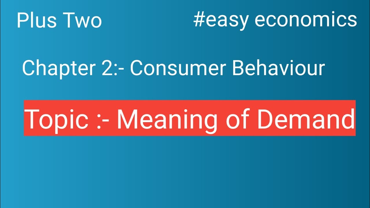 Meaning of demand